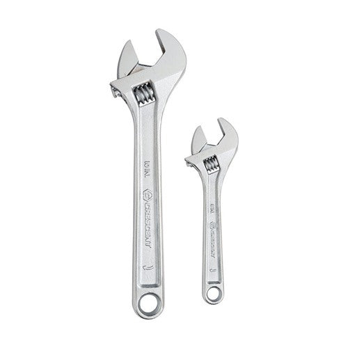 Crescent Metric and SAE Adjustable Wrench Set 6 and 10 in. L 2 pc