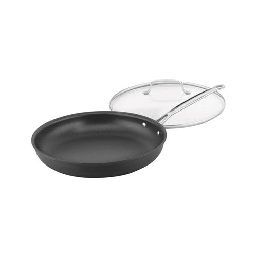 Cuisinart Chef's Classic Aluminum Skillet w/Lid 12 in. Black