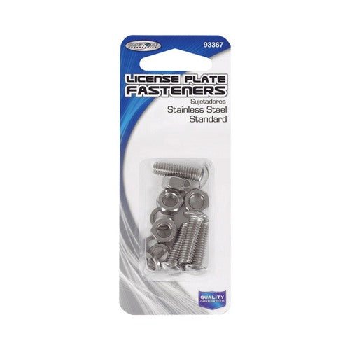 Custom Accessories Silver Stainless Steel License Plate Fasteners