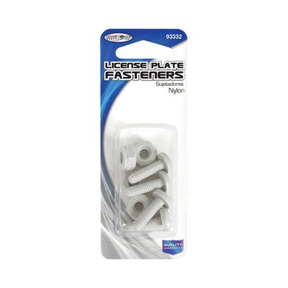 Custom Accessories White Nylon License Plate Fasteners