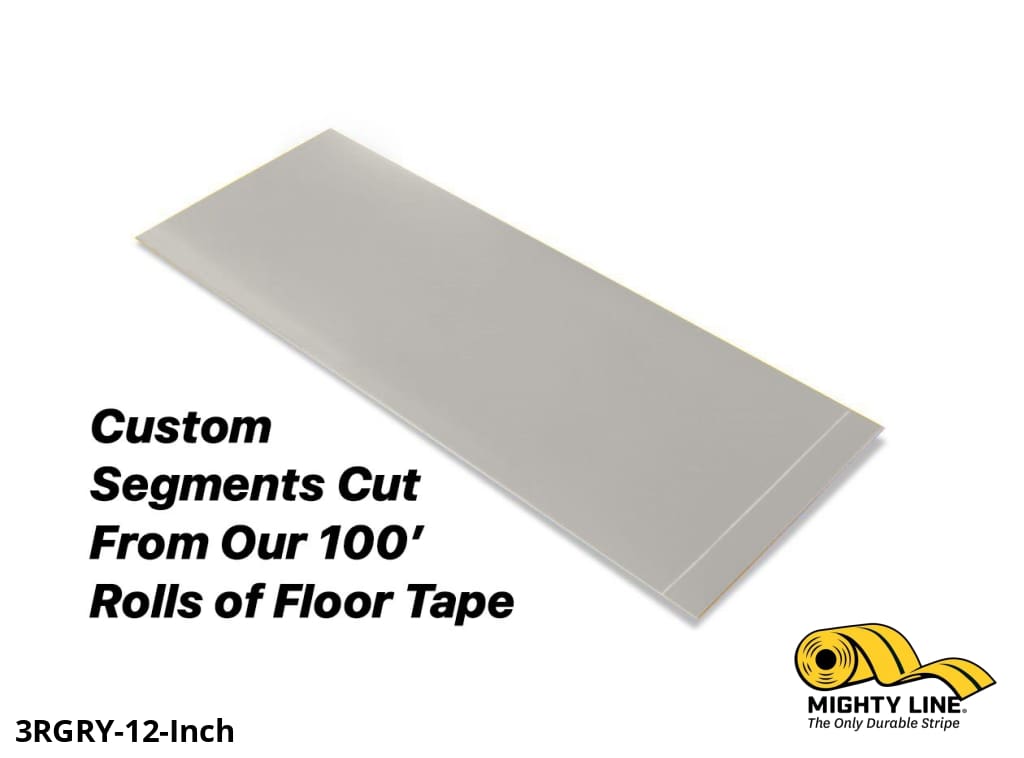 Custom Cut Segments - 3" GRAY Solid Color Tape - 100'  Roll
