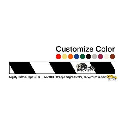 Customized - 2" Repeating Message Floor Tape With White Diagonals - Set of 2