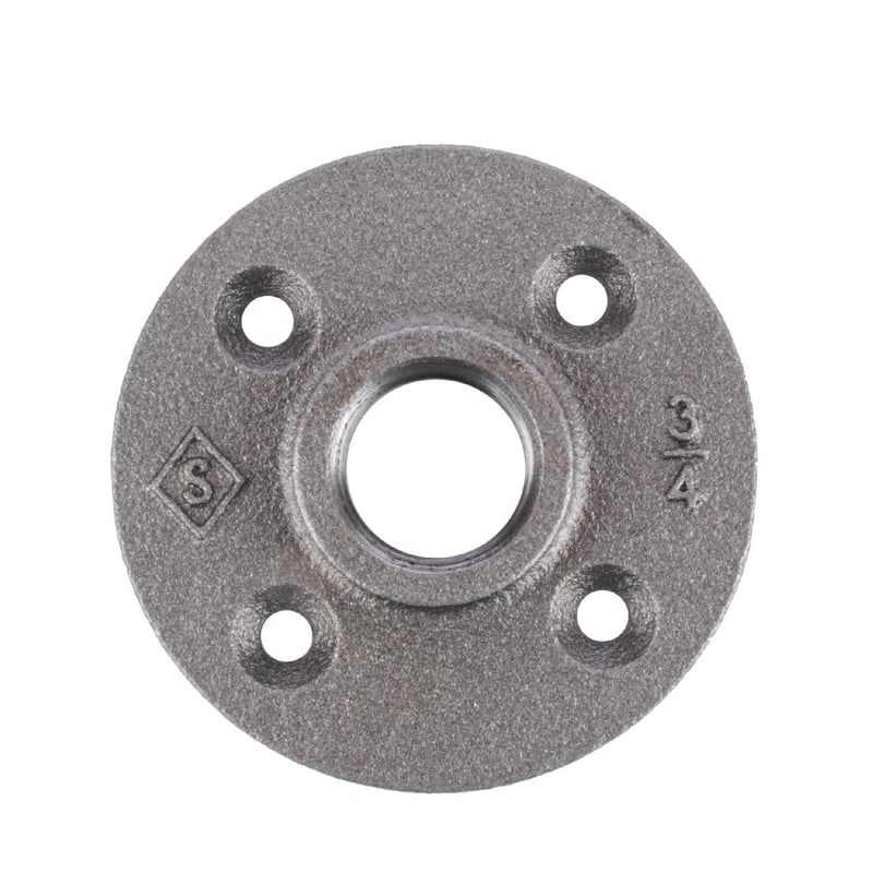 STZ Industries 3/4 in. FIP each Black Malleable Iron Floor Flange