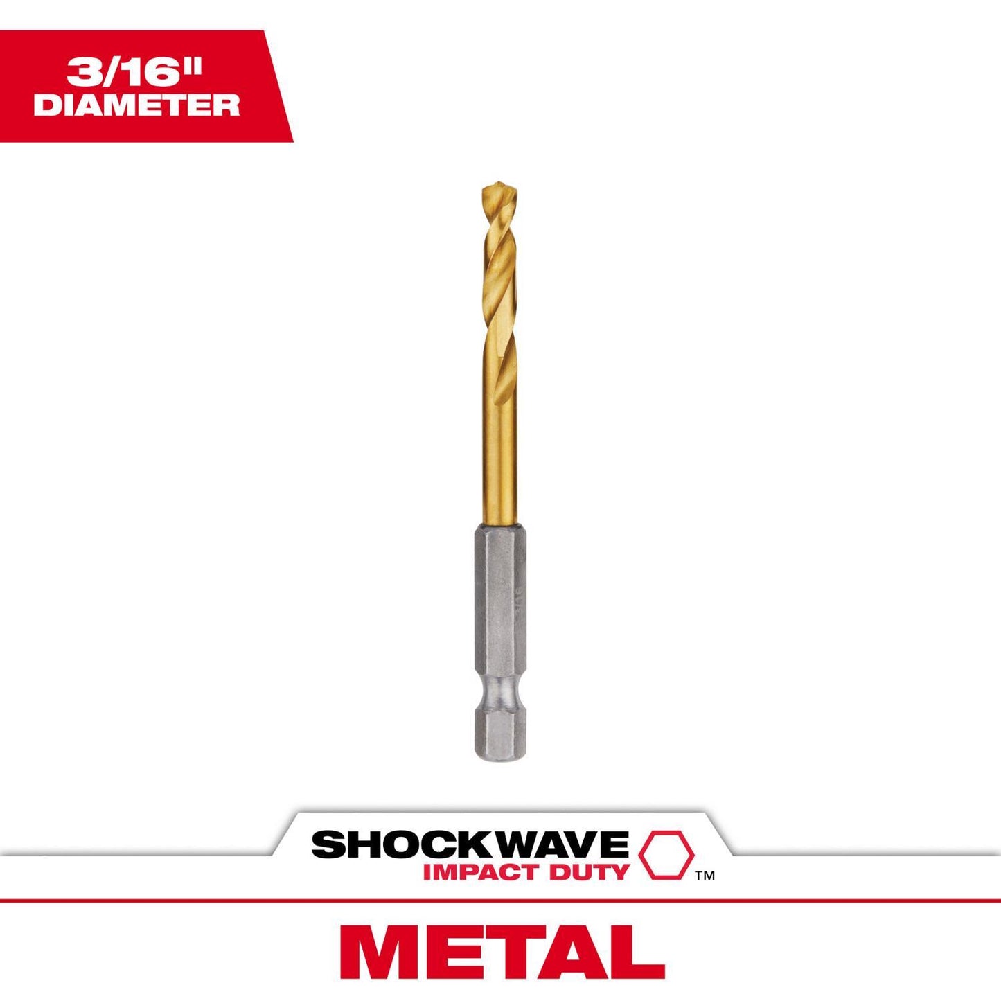 TITANIUM DRILL BIT 3/16"