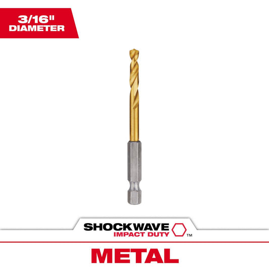 TITANIUM DRILL BIT 3/16"