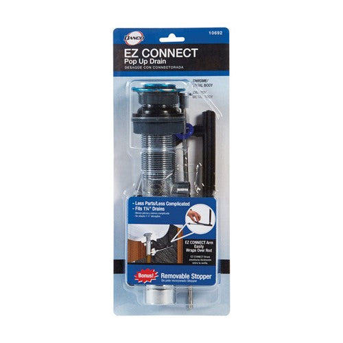 Danco EZ Connect 1-1/4 in. D Chrome Pop-Up Lavatory Drain