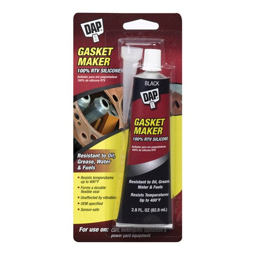 DAP Black Silicone Rubber Gasket Gasket Sealant 2.8 oz