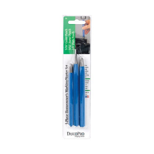 Dasco Pro High Carbon Steel Punch Set 3 pc