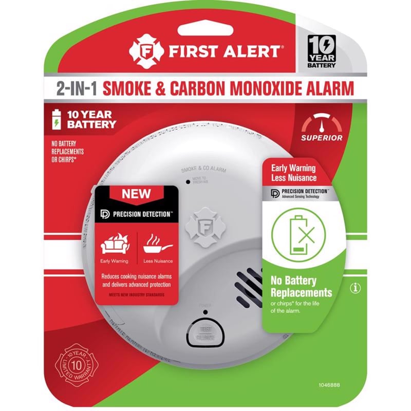 First Alert 10 Year Battery-Powered Electrochemical/Ionization Smoke and Carbon Monoxide Detector 1