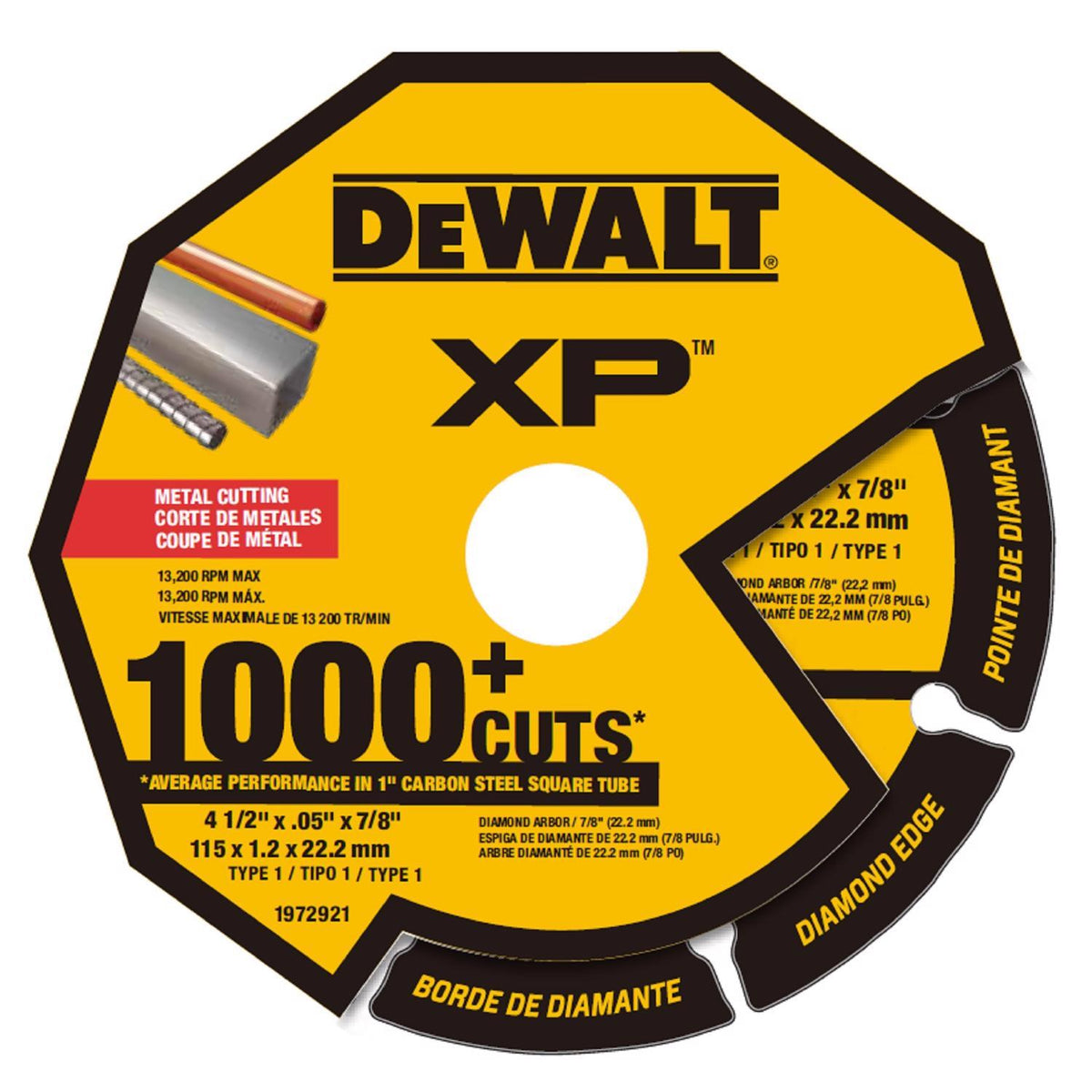 DW MTL CUT WHEEL 4-1/2"