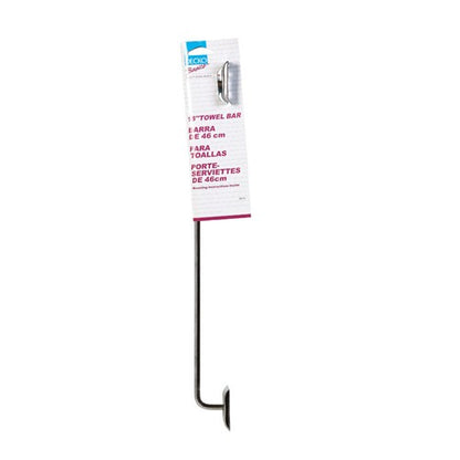 DECKO Diamond Chrome Silver Towel Bar 18 in. L Steel