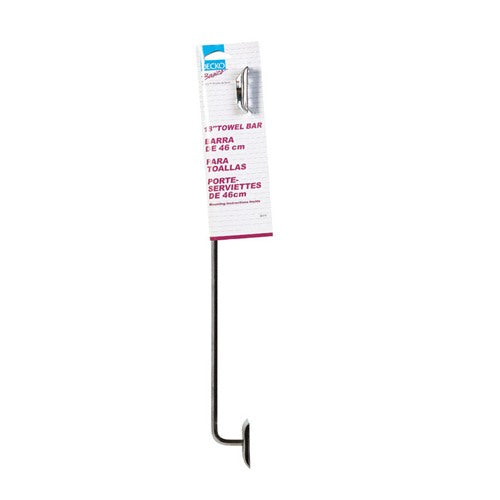 DECKO Diamond Chrome Silver Towel Bar 18 in. L Steel