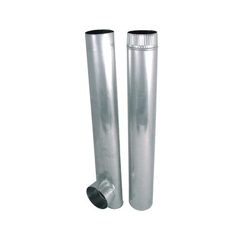 Deflect-O 7.38 in. L X 4 in. D Silver Aluminum Skinny Duct