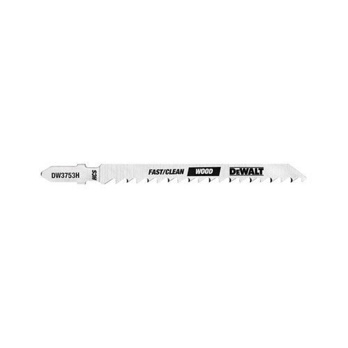 DEWALT 4 in. High Carbon Steel T-Shank Jig Saw Blade 6 TPI 5 pk