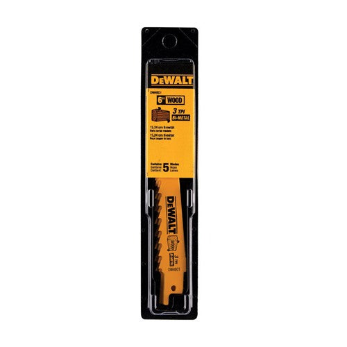DEWALT 6 in. Bi-Metal Reciprocating Saw Blade 3 TPI 5 pk