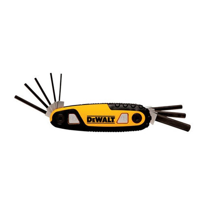 DeWalt Multi-Size SAE Fold-Up Locking Hex Key Set 8 pc