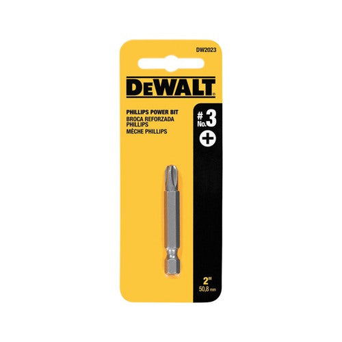 DeWalt Phillips #3 X 2 in. L Power Bit Heat-Treated Steel 1 pc