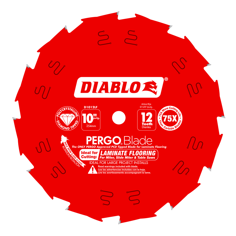 Diablo Pergo Blade 10 in. D X 5/8 in. Laminate Flooring Polycrystalline Diamond Tipped Circular Saw
