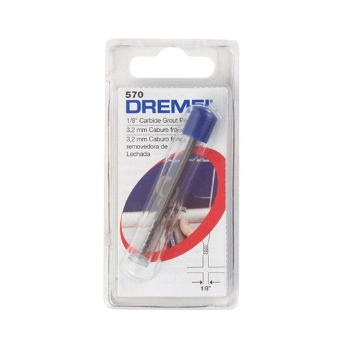 Dremel 1/8 in in. X 1-1/2 in. L Carbide Tipped Grout Removal Bit 1 pk