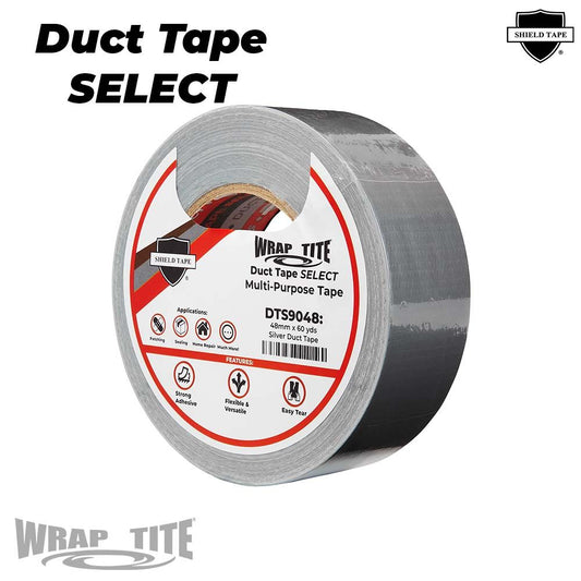 48mm x 60 yds, Silver Duct Tape, 24 rls/cs; 9 mil