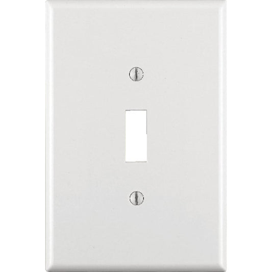 Leviton White 1 gang Thermoset Plastic Toggle Wall Plate 1 pk