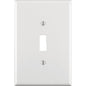 Leviton White 1 gang Thermoset Plastic Toggle Wall Plate 1 pk