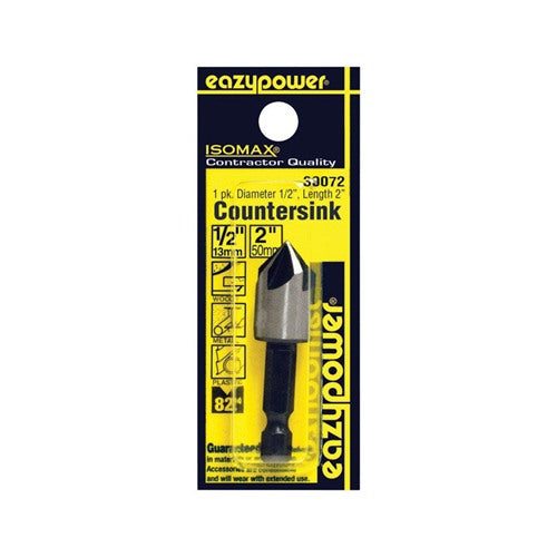 Eazypower Isomax 1/2 in. X 1/2 inch D X 2-1/8 in. L Carbon Alloy Steel Countersink Countersink Bit
