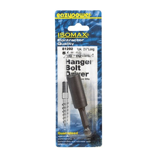 Eazypower Isomax Hex 5/16 in.-18 in. X 2.5 in. L Screwdriver Bit Adapter Steel 1 pc