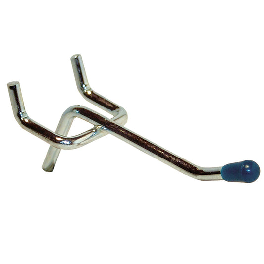 Crawford Zinc Plated Silver Steel 2 in. Peg Hooks 4 pk