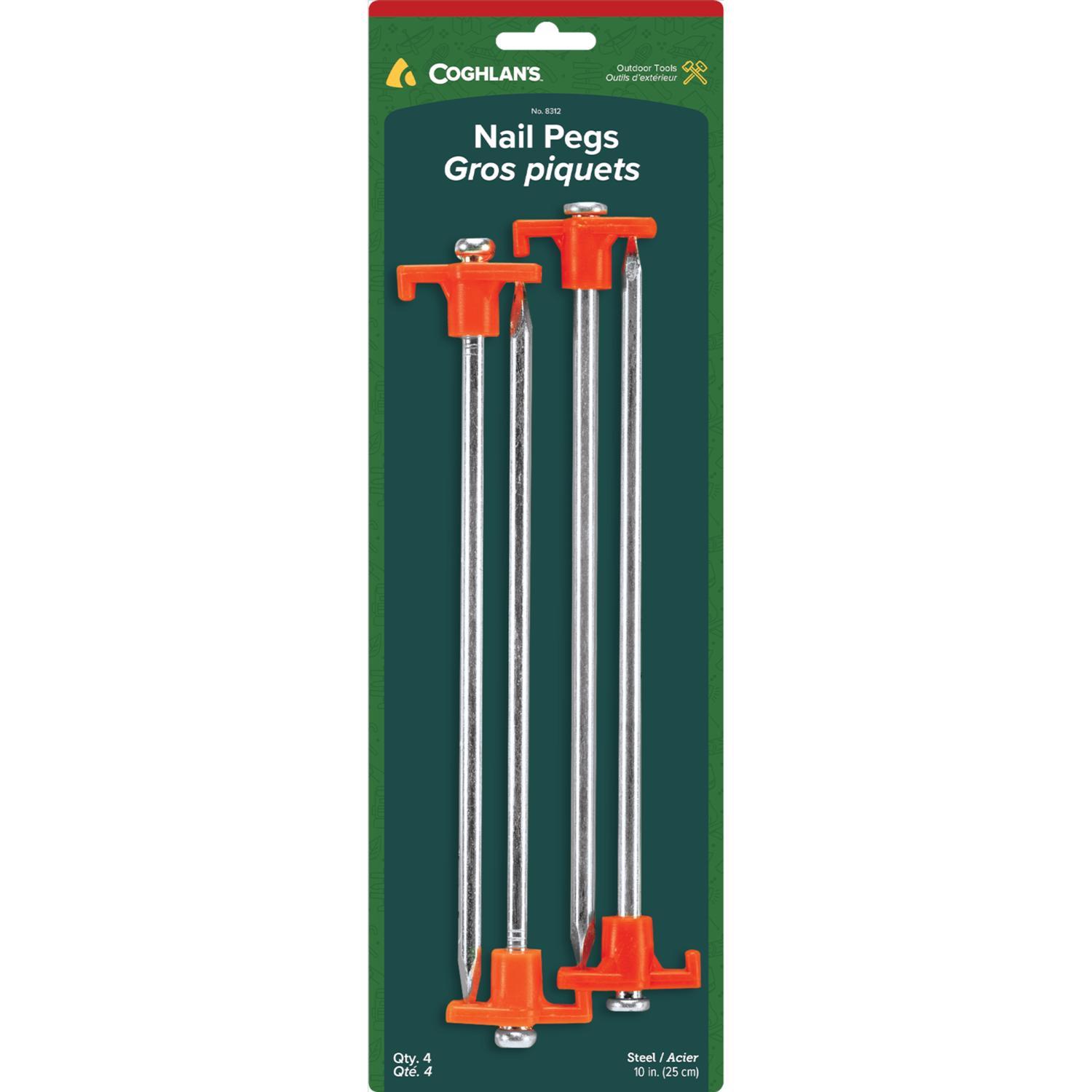 Coghlan's Silver Nail Pegs 13.625 in. H X 4.500 in. W X 10 in. L 4 pk