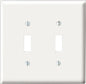 Leviton White 2 gang Nylon Toggle Wall Plate 1 pk