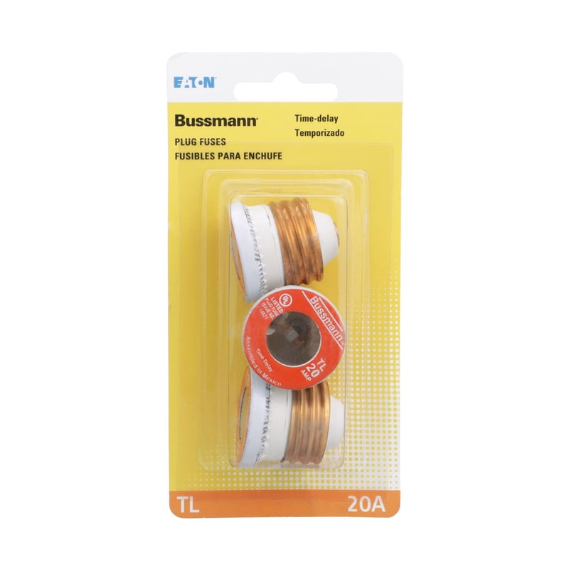 Bussmann 20 amps Time Delay Plug Fuse 3 pk