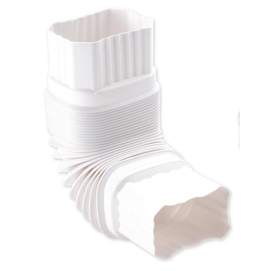 Amerimax 2 in. H X 3 in. W X 7.5 in. L White Vinyl Gutter Elbow