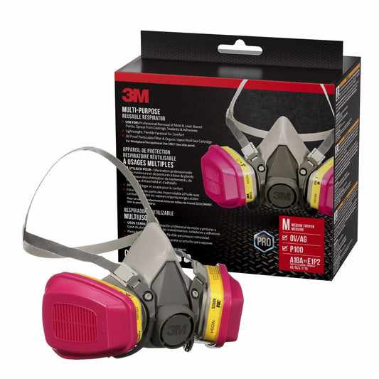 3M Professional Multi-Purpose Respirator 62023H1-DC, OV/AG P100, Medium