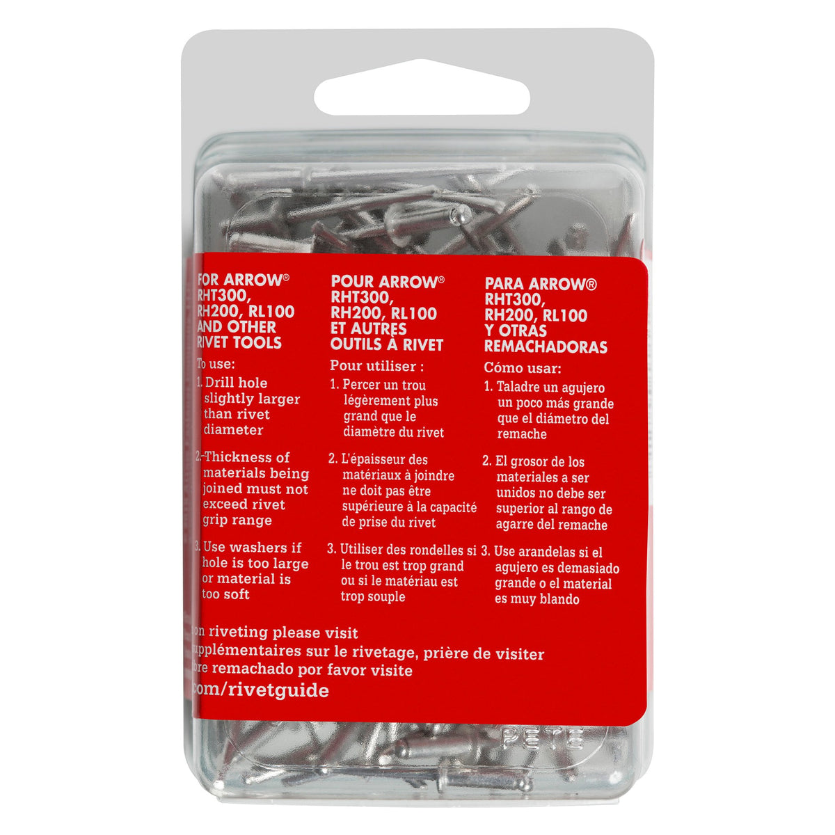 Arrow 1/8 in. D X 1/4 in. Aluminum Rivets Silver 100 pk