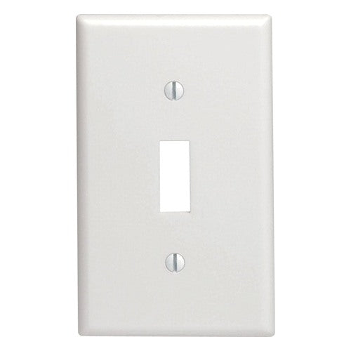 Leviton White 1 gang Nylon Toggle Wall Plate 1 pk