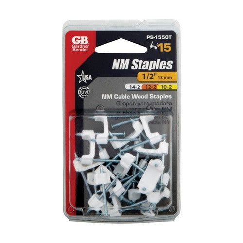 Gardner Bender 1/2 in. W Plastic Insulated Cable Staple 15 pk