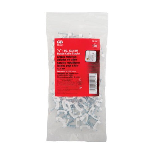 Gardner Bender 1/2 in. W Plastic Insulated Cable Staple 100 pk