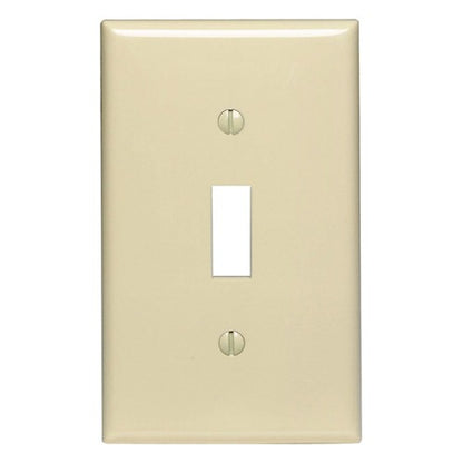 Leviton Ivory 1 gang Nylon Toggle Wall Plate 1 pk