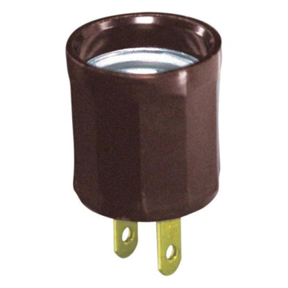 Leviton Plastic Medium Base Lampholder Adapter 1 pk
