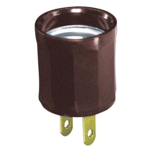 Leviton Plastic Medium Base Lampholder Adapter 1 pk