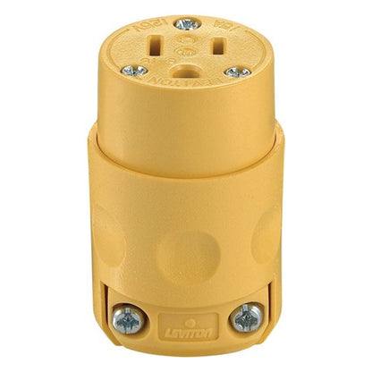 Leviton Residential Nylon Ground/Straight Blade Connector 5-15R 18-12 AWG 2 Pole 3 Wire