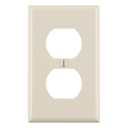 Leviton Almond 1 gang Thermoset Plastic Duplex Wall Plate 1 pk
