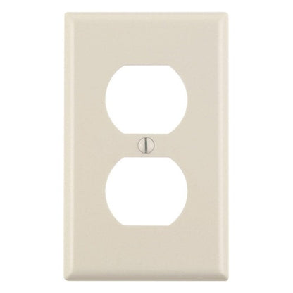 Leviton Almond 1 gang Thermoset Plastic Duplex Wall Plate 1 pk