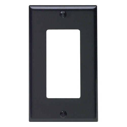 Leviton Decora Black 1 gang Thermoset Plastic Decorator Wall Plate 1 pk