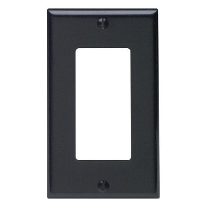 Leviton Decora Black 1 gang Thermoset Plastic Decorator Wall Plate 1 pk