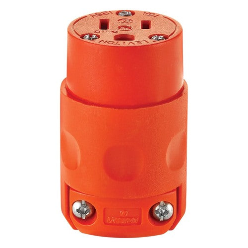 Leviton Commercial and Residential PVC Grounding Connector 5-15R 2 Pole 3 Wire