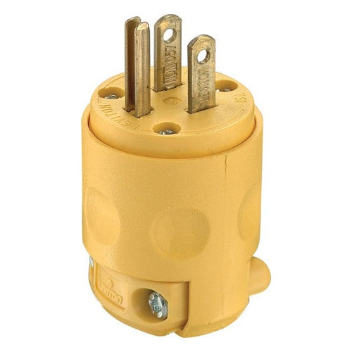 Leviton Residential PVC Ground/Straight Blade Plug 5-15P 18-12 AWG 2 Pole 3 Wire
