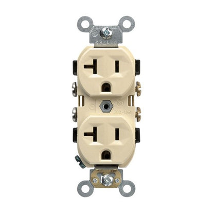 Leviton 20 amps 125 V Duplex Ivory Outlet 5-20R 1 pk