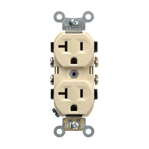 Leviton 20 amps 125 V Duplex Ivory Outlet 5-20R 1 pk